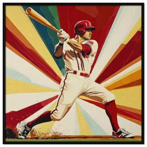 Tranh thể thao bóng chày. Tranh treo tường dán tường sơn dầu canvas trang trí. CGI-1572
