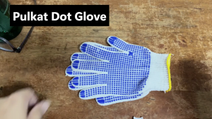 Premium Cotton Glove with Pulkat Dot Protective Working Garden Gloves Anti-Skid Anti-Slip Gloves