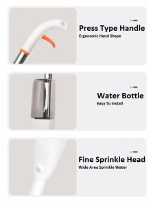 [whizstudio] New White 40cm Wide Area Water Spray Mop with Microfiber Pad: Easy to Use