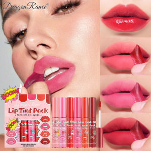 6pc-Set Lip Liner Peel Off Tattoo LipglossMoisturizing Waterproof Long Lasting Matte Natural Lip Tint Tear-off Lip Stain Makeup