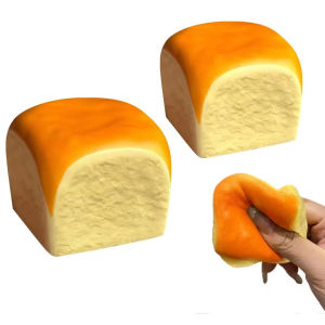 Bread Squishy Toy Cute Bread Shape Squeeze Stress Relief Sensory Fidget Desk Toy Gift For Office Study And Daily Relaxation