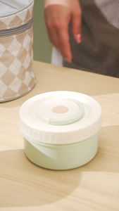 กล่องอาหารกลางวันฉนวนความร้อน ถ้วยพลาสติก ถ้วยเซรามิค เข้าไมโคเวฟได้ พกพาง่าย สะดวก//ไม่มีกระเป๋า