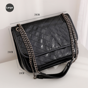 Ur Minimalist Soft Leather Messenger Bag Womens 2023 New Arrival Trendy Fancy Chain Stray Bag Underarm Bag Shoulder Messenger Bag