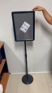 ป้ายสแตนเลส หมุนปรับระดับ A3 และ A4 ขนาด ที่มีรูปแบบขาวเป็นชีวิต รูปแบบสีเงินและสีดำ