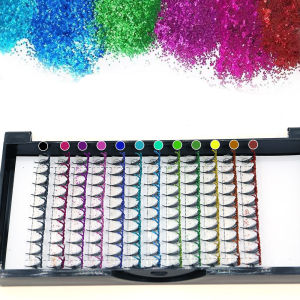 ขนตาฝุ่นเรืองแสง/สีสันสดใส 120 ชิ้นน้ำหนักเบาสำหรับปาร์ตี้สวมหน้ากากคริสต์มาสฮาโลวีนงานรื่นเริง