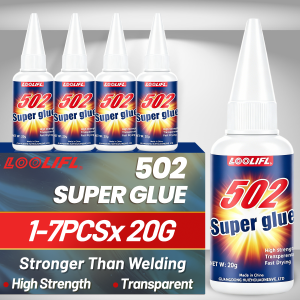Fast Drying 502 Super Glue Instant Strong Bond Clear Adhesive For Metal Plastic Wood Glass Ceramic Rubber Industrial Hardware