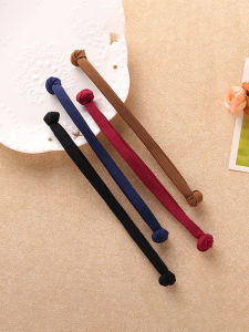 High Elasticity Thickened No-seam Black Hair Ties Durable Hair Bands for Hair Bundling Fashionable Korean Style Hair Accessories
