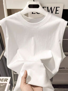 LIUBU | White Sleeveless Vest for Underwear and Exercise 320g