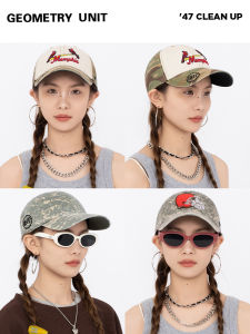 หมวกเบสบอลกันแดดแบบมีพู่กิ่งใบเล็กพิมพ์ลายการ์ตูนฤดูใบไม้ผลิและฤดูร้อนสำหรับผู้ชายและผู้หญิงที่ใช้สำหรับกิจกรรมกลางแจ้งและปีนเขา