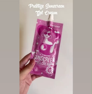 Prestige International Sunscreen Gel Cream SPF 30 50g - for sun protection.