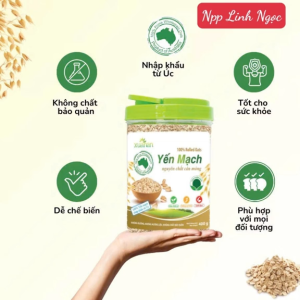 Combo 5 hũ Yến mạch nguyên chất ăn liền Xuân An hũ 400g ( tặng 5 gói yến mạch 150g )