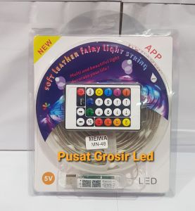 Led Strip 10 Meter MEIWA RAINBOW POWER USB DENGAN REMOTE KONTROL / Lampu Fairy Night Anti Air / Lampu Variasi