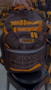 (ถูกสุด) INGCO HBP01028 กระเป๋าเป้สะพายหลัง กระเป๋าเครื่องมือช่าง เนื้อผ้าโพลีเอสเตอร์