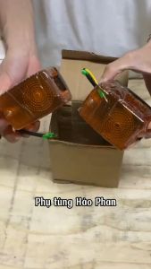 Đèn xi nhan chữ nhật đèn chiếu sáng hông xe dành cho máy xúc DOOSAN VOLVO điện áp 12V thay bóng dễ dàng