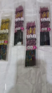 Lilin Chrome Ulang tahun Motif Pensil alis isi 6 pc Gold Silver Pink Birhtday Candle