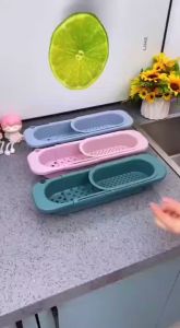 🔥SG LOCAL Seller🔥Kitchen Sink Organizer Dish Drainer Organizer for Soap Towel Rack Adjustable Shelf Storage Rack