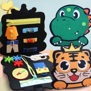 Kiddozone đồ chơi thông minh Montessori Educational bé bận rộn mẫu giáo bé học mặc quần áo tay thực hành phối hợp mắt sơ sinh phát triển sớm Đồ chơi Quà tặng bé trai gái