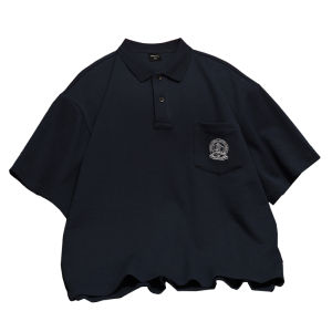 GYXT | เสื้อยืดโปโลแขนสั้นสไตล์อเมริกันสำหรับผู้ชาย ทรงหลวม ทรงลำลอง ฤดูร้อน 2025 ใหม่ น้ำหนักเบา 300 กรัม แฟชั่น