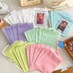 Ins Wind Macaron Color Zipper Lock Bag Plastic Bag Thickened Storage Sealed Packaging Bag