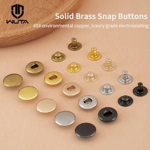WUTA 10/20set Solid Brass Snap Buttons Snap Fasteners Kit Metal Press Studs DIY Craft Bag Accessories for LeatherClothesJacket