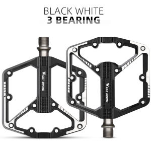 WEST BIKING Bicycle Pedals Sealed DU Bearing Nonslip Pedal Mountain Road Bike Cycling Alloy Platform MTB Pedal Cycling Parts