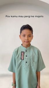 Setelan Baju Koko Anak Laki-laki Lengan Pendek Katun Micro Premium