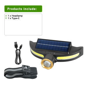 Đèn Pha Năng Lượng Mặt Trời Có Thể Sạc Lại 100000LM LED Ánh Sáng Mạnh Với Dải Đèn Phản Quang Để Câu Cá Cắm Trại Đèn Pha Ngoài Trời Chống Nước