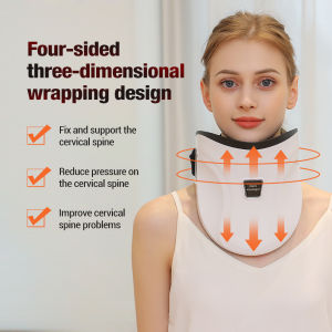 Electric Cervical Traction Device Neck Spine Stretcher Constant Temperature Hot Compress Massager Spine Support Pain Relief Anti-bowing USB Charging