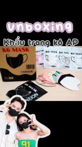 [ Thùng 70 Cái ] Khẩu Trang Thái Lan K6 CAREION Kháng Khuẩn  Quai êm Thoải Mái Ôm Sát Mặt Ôm Sát Gò Má Kháng Khuẩn Tốt Chống Nước