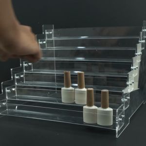 Rak Organizer Acrylic Rak Gantung Kosmetik Rak Botol Kutek Serbaguna