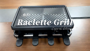 ⭐️【Local warehouse+COD】⭐Raclette Table Grill Electric Korean BBQ Grill Indoor Cheese Raclette For 8 Person Removable Non-Stick Surface Temperature Control &Amp Dishwasher Safe 1300W