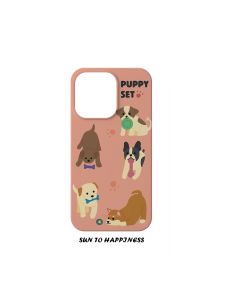 Original Design Cartoon Cute Dog Phone Case for 16PROMAX Frosted Full Edge Protection Fun Miffy Shell Environmentally Friendly