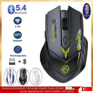 🔥Local Stock🔥 Wireless Mouse Bluetooth 5.4 2.4G Dual Mode Rechargeable 6 Buttons Ergonomic Design Type C Charge For Laptop Tablet PC KEBIDU