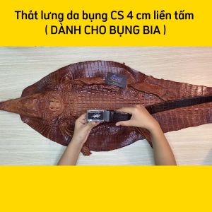 Nịt da cá sấu bản lớn phù hợp bụng bia. Da bụng vân đẹp nhẹ nhàng!