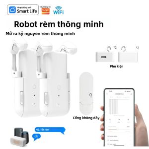 Máy Rèm Thông Minh WiFi 3 Trong 1 Với Cảm Biến Ánh Sáng Hẹn Giờ Điều Khiển Bằng Giọng Nói Và Điều Khiển Ứng Dụng Gateway Cho Tự Động Hóa Gia Đình