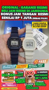 JAM TANGAN COUPLE ORIGINAL CASIO W 218H 2A WITH CASIO W 218HC 8A STANDARD - Biru Dan Putih - Resin - Jamdunia / Jam dunia JD18 + JAM COUPLE ORIGINAL CASIO W-218H-2A WITH CASIO W-218HC-8A JAM TANGAN PASANGAN CASIO ORIGINAL