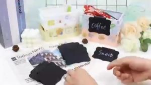 10 Pcs Price Tag PVC Label Holder Mini Chalkboard Rewritable Writing Board Black Board Supermarket Display Tag