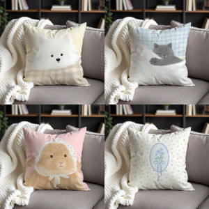 Đệm Ghế Sofa Hình Mèo Xanh Dễ Thương Đệm Ghế Sofa Hình Chó Trắng Họa Tiết Kẻ Caro Đệm Ghế Sofa Hình Thỏ Hồng Đệm Ghế Sofa Có Thể Tháo Rời