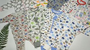Bộ Body dài tay bodysuit cho bé trai bé gái thu đông họa tiết đáng yêu hàng quảng châu Bin Sports QATE006