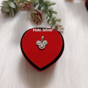 liontin mickey mouse silver /Liontin kartun perak 925 Lapis Emas putih