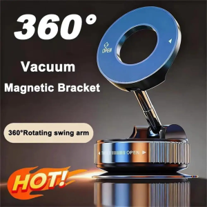 1pcs Vacuum Magnetic Car Bracket Multi-angles Adjustment Strong Magnet Suction Design Foldable Phone Holder Navigation Stand
