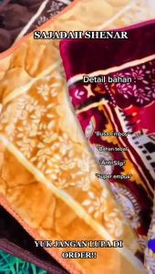 SHENAR SAJADAH TEBAL TURKI/ HALUS/ LEMBUT/ MURAH/ UKURAN JUMBO ANTI SLIP 70 x 110CM / BAHAN BELUDRU