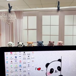 Creative Small Animal Decorations Computer TV Monitor Ornaments Cute Device Screen Decoration