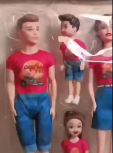 Family Doll 4 Pcs 30cm/11-inch Doll Family Set Popular Parent Child Series Four Piece Playset