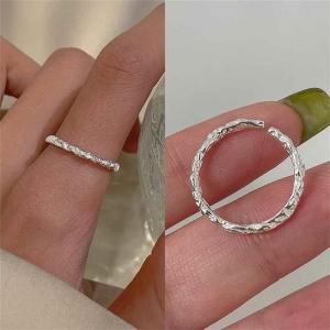 Irregular Solid Band Tarnish Free Womens Ring Set
