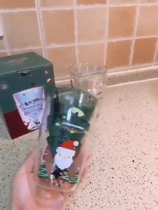 Glass AND Bottles แก้วน้ำ แก้วสองชั้น แก้วน้ำ แก้วคริสมาสต์ แก้วสวยๆ ความจุ 265 ML แก้ว2ชั้น Double Wall Glass