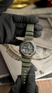 Jam Tangan Pria Casio General AE-1000W-3A Year Battery Green Resin Band