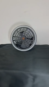 Portable camping fan that can charge your phone 18V 10400mAh battery 3 adjustable wind speeds and LED light.