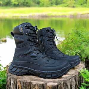 Sepatu pdl satpam ujung besi sepatu pdl tni polri dan security safety boots tinggi 8  inc terbaru caanggo military
