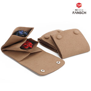 Everything New Arrival Creative Soft Double-Faced Flannelette Compartment Buckle Bag Thickened Ring Necklace Jewelry Bag Bank Card Package